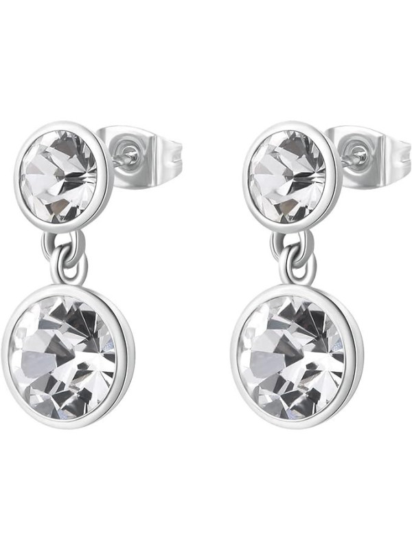 Orecchini Donna Brosway Symphonia BYM172 in Acciaio Silver e Cristalli