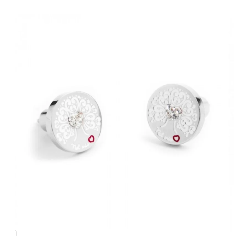 Orecchini Donna Marlù 15OR006 in Acciaio Silver Tondi con Zirocni Orecchini Donna Marlù 15OR006 in Acciaio Silver Tondi con Zirocni