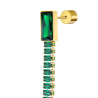 Mono Orecchino Donna Marlù Tennis 33OR0026G-V in Acciaio Oro Zirconi Verdi