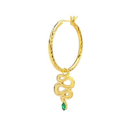 Mono Orecchino Donna Marlù Cerchio 33OR0028G-V in Acciaio Oro e Serpente