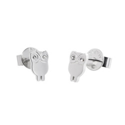 Orecchini Donna Marlù Lobo 18OR046 in Acciaio Silver Gufo