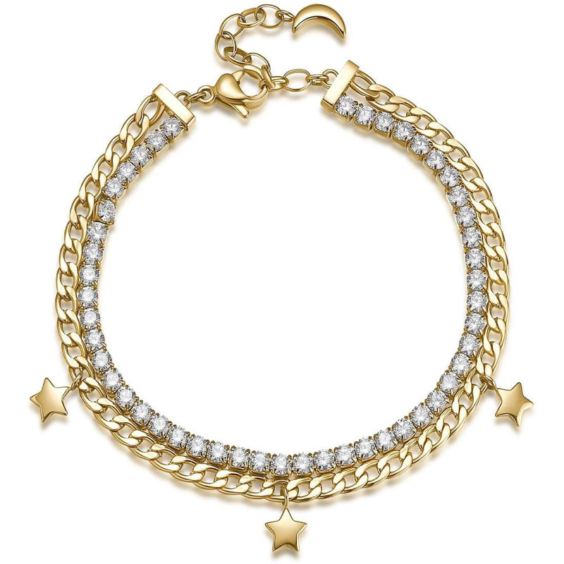Bracciale da Donna Tennis Doppio Filo Brosway Desideri BEI050 Oro Giallo Bracciale da Donna Tennis Doppio Filo Brosway Desideri BEI050 Oro Giallo