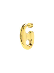 Orecchino semicerchio Marlù Vision donna acciaio dorato con maglia marine 33OR0054G