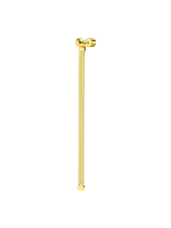 Orecchino pendente Marlù Vision donna acciaio dorato sfera e catena snake 33OR0055G