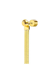 Orecchino pendente Marlù Vision donna acciaio dorato sfera e catena snake 33OR0055G