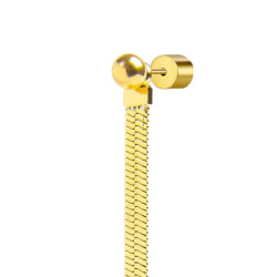 Orecchino pendente Marlù Vision donna acciaio dorato sfera e catena snake 33OR0055G