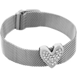 Bracelet Woman LIU JO LJ1866 Silver Color with Central Heart
