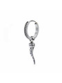 Mono Orecchino unisex Marlù 33OR0044-N a cerchio con corno pendente