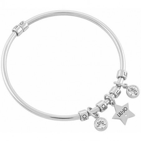 Bracciale Donna LIU JO Brilliant Rigido LJ1639 Colore Argento con Cristalli