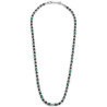 Collana Uomo Marlù 30CO0002 in Acciaio Silver con Pietre Sodalite Nere e Catena