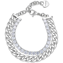 Bracciale Da Donna Tennis Brosway BEI071 Colore Acciaio Zirconi