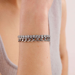 Bracciale Da Donna Tennis Brosway BEI071 Colore Acciaio Zirconi