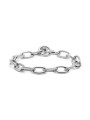 Bracciale Catena Uomo Marlù Maglia Larga 2BR0068 in Acciaio Silver con Texture