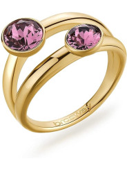 Anello Donna Brosway Affinity BFF175A in Acciaio Pvd Oro Cristalli Viola