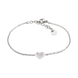 Bracciale Donna Marlù Good Vibes 18BR050 in Acciaio Inox con Cuore