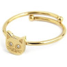 Anello Donna Marlù 18AN054G-M in Acciaio Pvd Oro Giallo con Gatto