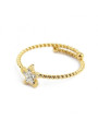 Anello Donna Marlù 18an048g-s Stella Marina con Cristalli Bianchi in Acciaio Pvd Oro