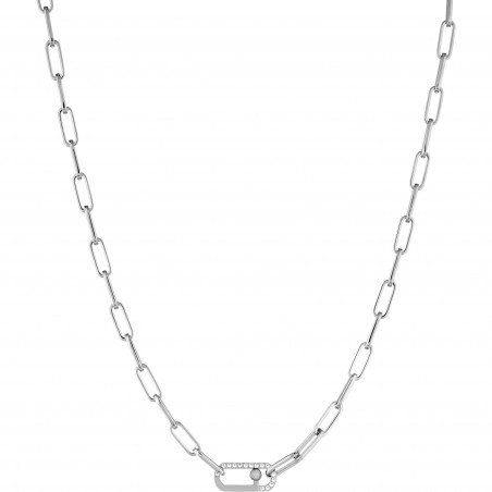 Collana Donna Liu Jo LJ1795 Catena in Acciaio Colore Argento con Cristalli