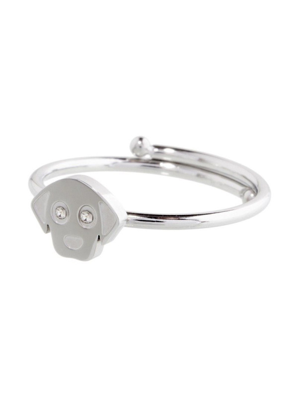 Anello Donna Marlù 18AN053-S in Acciaio Silver Cagnolino