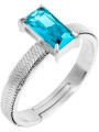 Anello Donna Marlù 31AN0003AM-S Sparkless in Acciaio Silver con Zircone Azzurro
