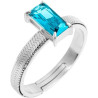 Anello Donna Marlù 31AN0003AM-S Sparkless in Acciaio Silver con Zircone Azzurro