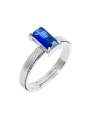 Anello Donna Marlù 31AN0003B-S Sparkless in Acciaio Silver con Zircone Blu