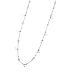 Collana acciaio sfere e perle alternate di Marlù, 2CO0069-W