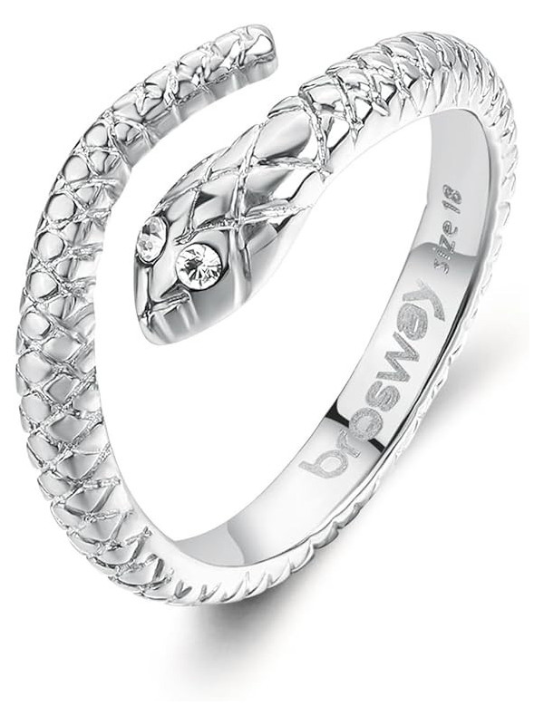 copy of Anello Donna Brosway BHKR005E Con Simbolo Serpente Chakra in Acciaio Silver