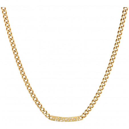 Liu Jo LJ1830 Steel Chain Necklace Gold Color with White Zircons