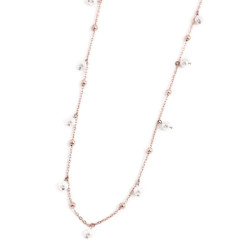 Collana Donna Marlù Be Woman 2CO0067R-W in Acciaio Colore Oro Rosa con Perline