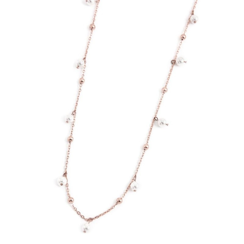 Collana Donna Marlù Be Woman 2CO0067R-W in Acciaio Colore Oro Rosa con Perline Collana Donna Marlù Be Woman 2CO0067R-W in Acciaio Colore Oro Rosa con Perline