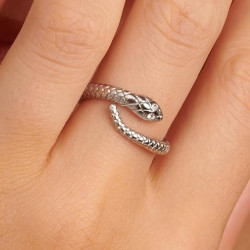 copy of Anello Donna Brosway BHKR005E Con Simbolo Serpente Chakra in Acciaio Silver