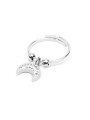 Anello in acciaio Silver 316L 18AN071 Marlù da donna con Mezza Luna