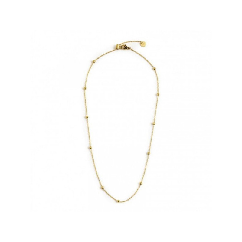 Collana Marlù Donna 2CA0012G in Acciaio Pvd oro con Sfere Ananllergico Collana Marlù Donna 2CA0012G in Acciaio Pvd oro con Sfere Ananllergico