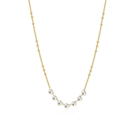 Collana Donna Brosway BYM136 Symphonia in Acciaio Colore Oro Cristalli Bianchi