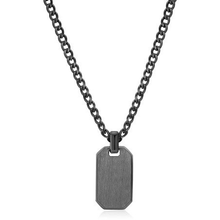 Collana Uomo Brosway Ink BIK03 in Acciaio con Pvd Colore Canna di Fucile