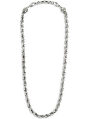 Collana Unisex Marlù 30CO0003 in Acciaio Silver Catena Corda 55cm