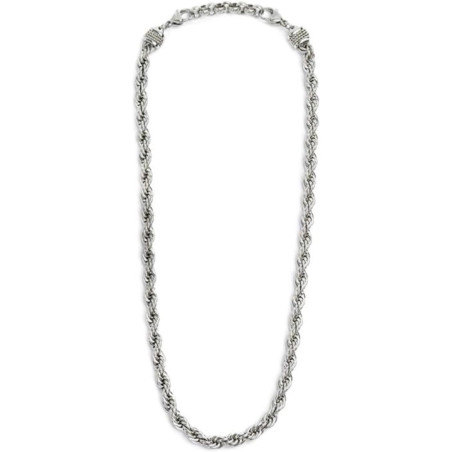 Collana Unisex Marlù 30CO0003 in Acciaio Silver Catena Corda 55cm