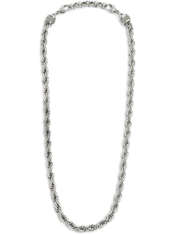 Collana Unisex Marlù 30CO0003 in Acciaio Silver Catena Corda 55cm
