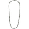 Collana Unisex Marlù 30CO0003 in Acciaio Silver Catena Corda 55cm