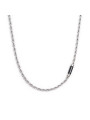 Collana Unisex Marlù in Acciaio Unisex Con Pietra Nera Centrale