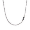 Collana Unisex Marlù in Acciaio Unisex Con Pietra Nera Centrale