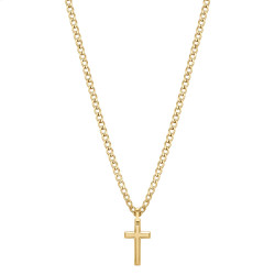 Collana Uomo Brosway BIK30 Ink in Acciaio Colore Oro Giallo con Croce Pendente