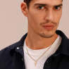 Collana Uomo Brosway BIK30 Ink in Acciaio Colore Oro Giallo con Croce Pendente