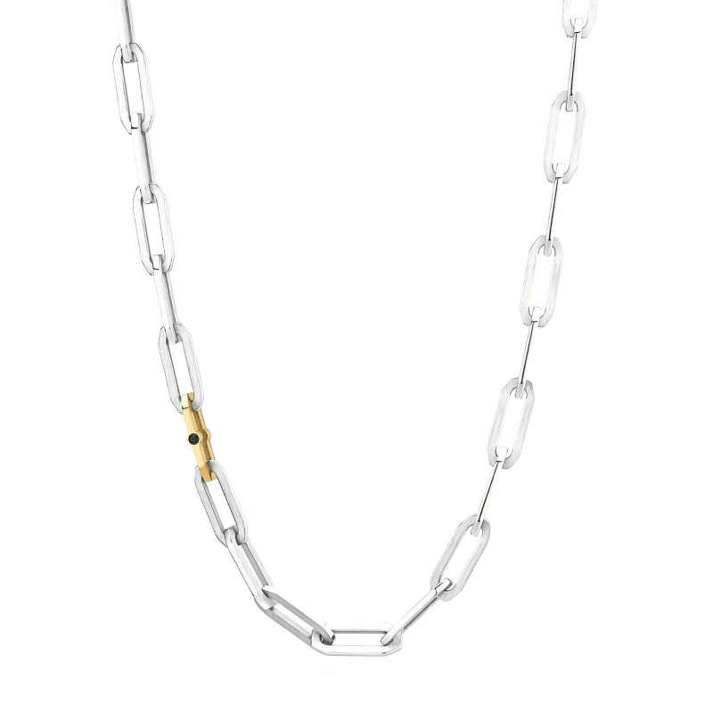 Collana Uomo Brosway BBU01 Caliburn in Acciaio Catena Silver con Finiture Oro Collana Uomo Brosway BBU01 Caliburn in Acciaio Catena Silver con Finiture Oro
