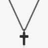 Collana Uomo Brosway Backliner BBC03 in Acciaio con Pendente Croce Colore Nero
