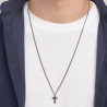 Collana Uomo Brosway Backliner BBC03 in Acciaio con Pendente Croce Colore Nero