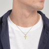 Collana Uomo Brosway Con Simbolo Croce Backliner BBC05 in Acciaio Pvd Oro Giallo