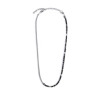 Collana Unisex Marlù 33CO0026-N fish bone dischetti onice nera e pietra lavica