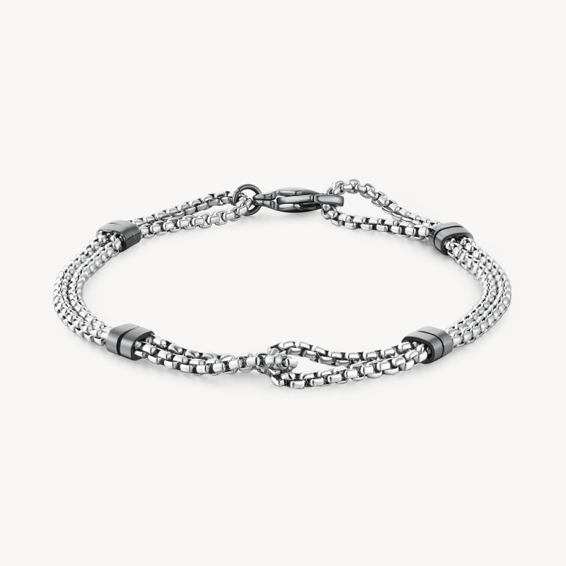 Bracciale Uomo Brosway Poseidon BPN13 in Acciaio Silver Infinito